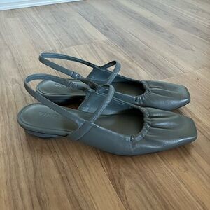 VINCE slingback square toe flats